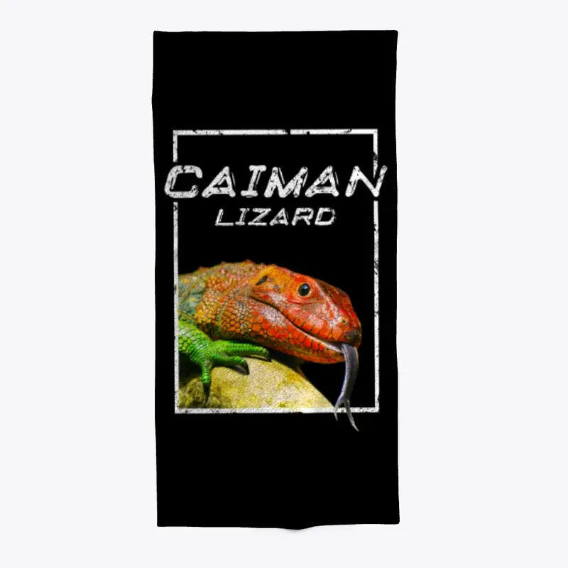 Caiman Lizard Distressed Design