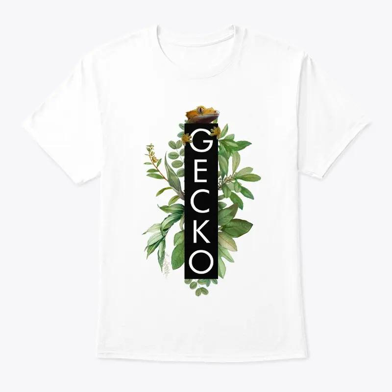 Crested Gecko Tropical Print Design