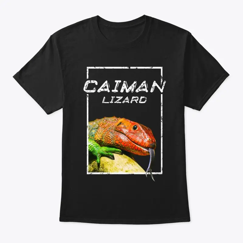 Caiman Lizard Distressed Design